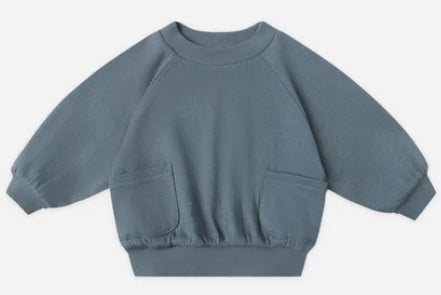 Quincy Mae | Pocket Sweatshirt Ocean