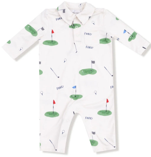 Angel Dear | Polo Romper All Fore Golf