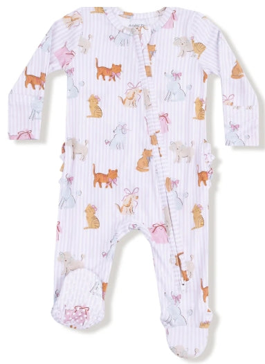 Angel Dear | 2-Way Zipper Ruffle Sleeve Footie