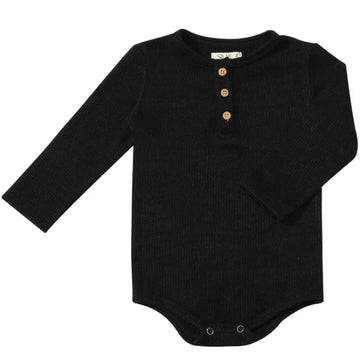 Me & Henry | Black Henley Onesie