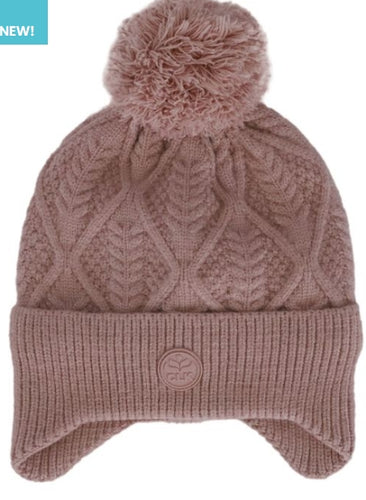 Calikids | Pom Knit Hat With Earflaps