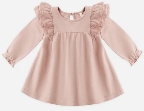 Quincy Mae | Long Sleeve Flutter Dress