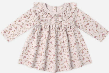 Quincy Mae | Ruffle Collar Jersey Dress Garden