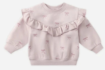 Quincy Mae | Ruffle Fleece Sweatshirt Bows