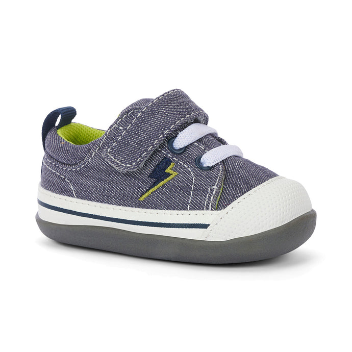 See Kai Run | Gray Lightning Stevie II First Walker Shoes