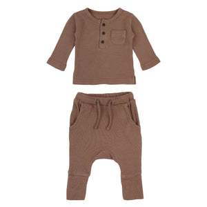 L'oved Baby | Organic Thermal Henley & Jogger Set