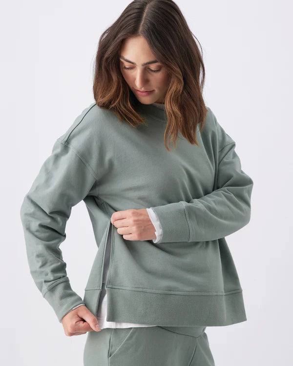 Ripe Maternity| Relax Nursing Sweater (sage)