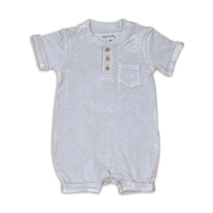Silkberry Baby | Bamboo Short Sleeve Romper with Buttons