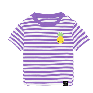 Whistle & Flute | Kawaii Pineapple Striped T-Shirt