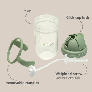 Nouka | Weighted Straw Cup with Removable Handles