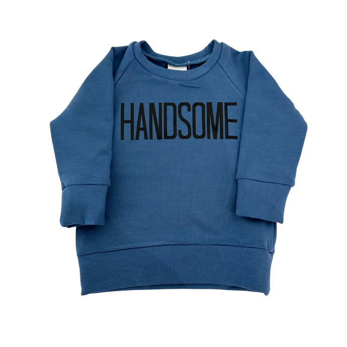 Posh & Cozy | Steel Blue Handsome Crewneck Sweater