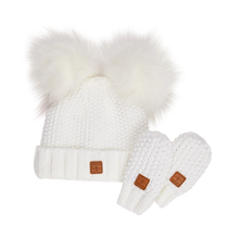 Load image into Gallery viewer, Kombi | Adorable Knit Toque &amp; Mittens Infant&#39;s Set