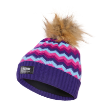 Load image into Gallery viewer, Kombi Zig Zag Junior Toque with Removable Pom Poms
