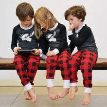 Load image into Gallery viewer, Lola &amp; Taylor Country Moose Kid&#39;s Pajamas