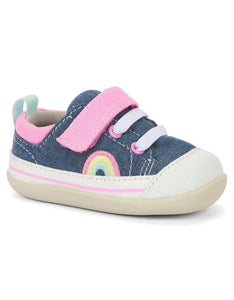 See Kai Run | Chambray Pink Stevie II First Walker Shoes