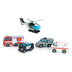 Tender Leaf Toys | Emergency Vehicles Set