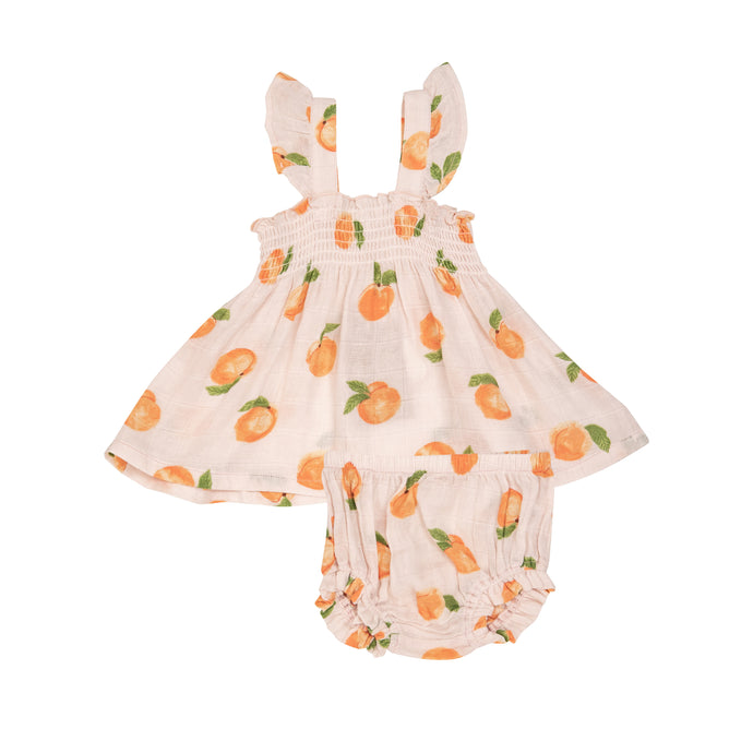 Angel Dear | Ruffle Strap Smocked Top with Diaper Cover