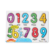 Load image into Gallery viewer, Melissa &amp; Doug See-Inside Numbers Peg Puzzle