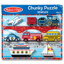 Load image into Gallery viewer, Melissa &amp; Doug Vehicles Chunky Puzzle