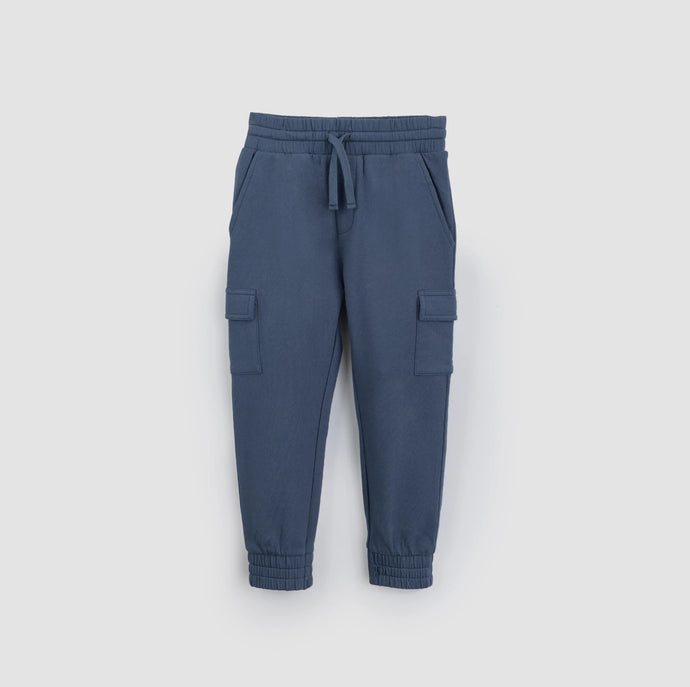 Miles the Label | Steel Blue Child Cargo Joggers