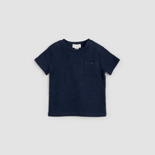 Load image into Gallery viewer, Miles the Label | Navy Ottoman Pocket Baby T-Shirt