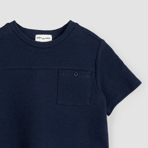 Miles the Label | Navy Ottoman Pocket Baby T-Shirt