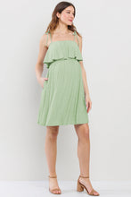 Load image into Gallery viewer, Hello Miz | Ruffled Maternity Mini Dress with Adjustable Straps