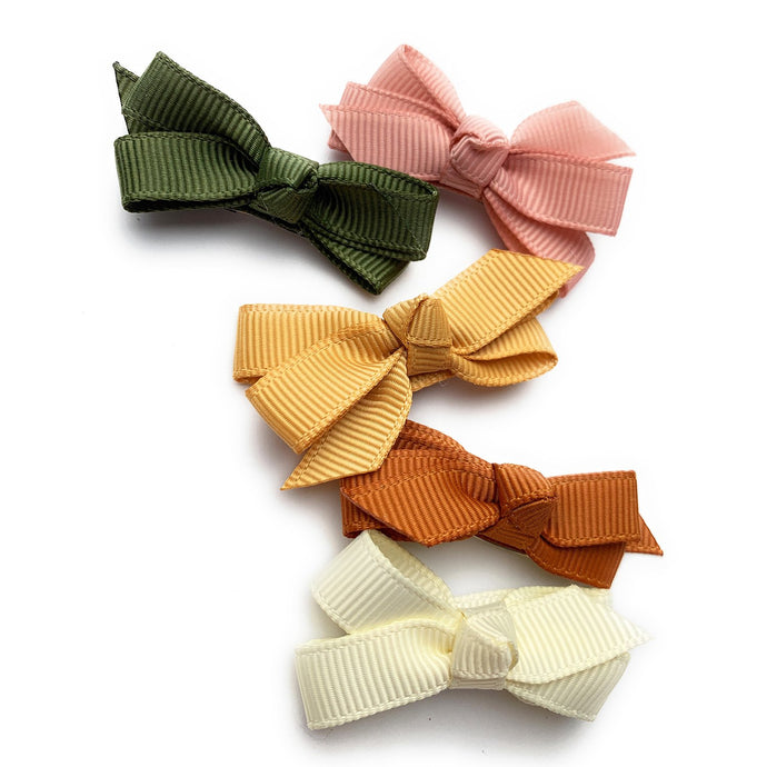 Baby Wisp Chelsea Bow Snap Clips | 5 pack