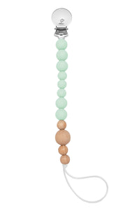 Loulou Lollipop | Colour Block Silicone & Wood Pacifier Clip