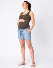 Load image into Gallery viewer, Seraphine | Chambray Denim Maternity Shorts