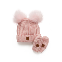 Load image into Gallery viewer, Kombi Adorable Knit Toque &amp; Mittens Infant&#39;s Set
