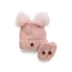 Kombi Adorable Knit Toque & Mittens Infant's Set
