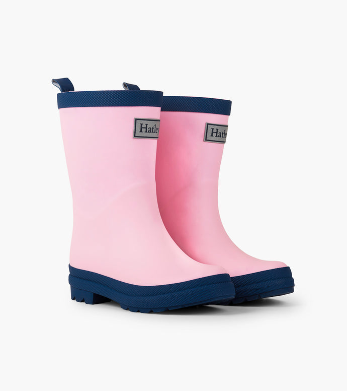 Hatley | Pink & Navy Matte Rain Boots