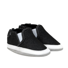 Load image into Gallery viewer, Robeez | Liam Black Soft Sole Shoes