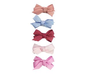 Baby Wisp Chelsea Bow Snap Clips | 5 pack