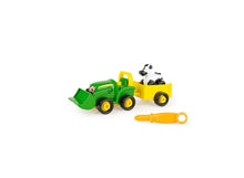 Load image into Gallery viewer, John Deere Build-a-Buddy | Bonnie Scoop Tractor with Wagon, Cow and Screwdriver