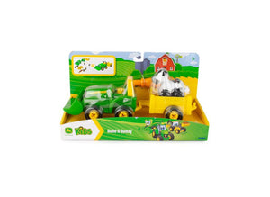 John Deere Build-a-Buddy | Bonnie Scoop Tractor with Wagon, Cow and Screwdriver