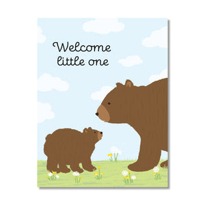 "Welcome Little One" Bears Baby Shower Card