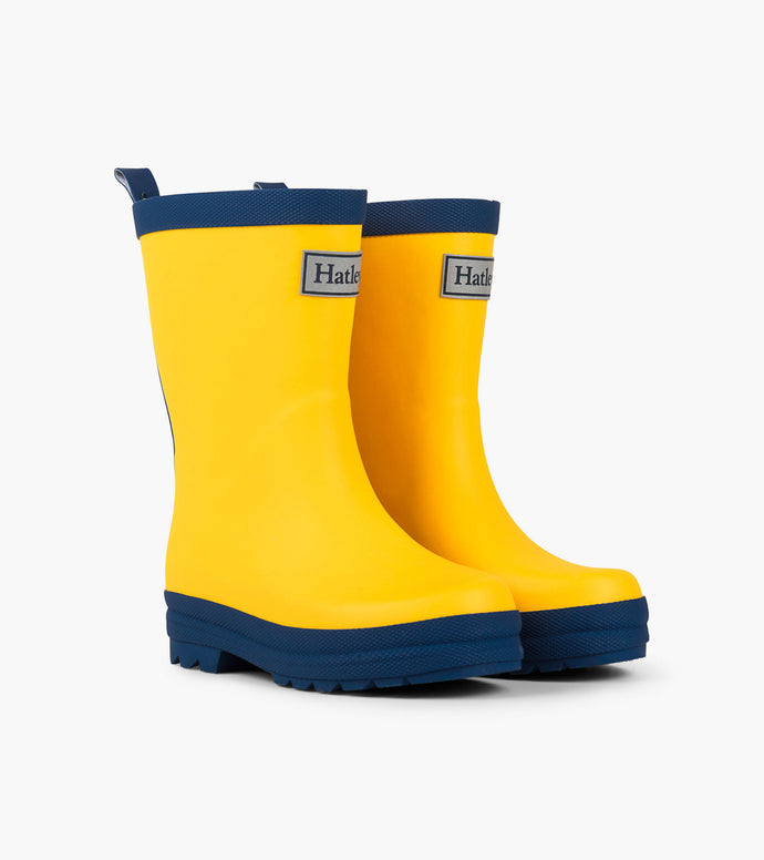 Hatley | Navy & Yellow Matte Rain Boots