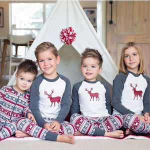 Lola & Taylor Fair Isle Fawn Kids Pajama Set