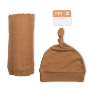Lulujo | Hello World Blanket & Knotted Hat