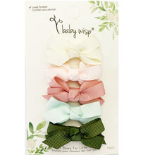 Load image into Gallery viewer, Baby Wisp Chelsea Bow Snap Clips | 5 pack