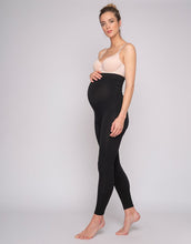 Load image into Gallery viewer, Seraphine | Black Bamboo Over Bump Maternity Leggings