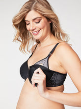 Load image into Gallery viewer, Cake Maternity Black Waffles Moulded Nursing Bra